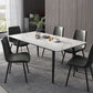 Modern Dinette Set with Solid Back Chairs 1/4/5/6/7 Pcs Stone Top Dining Table Set Clearhalo 'Dining Room Sets' 'Dining Tables & Seating' 'dining_room_set' 'furn' 'furn_dining_room_set' 'Furniture' 'Kitchen & Dining Furniture' 1200x1200_01399d02-e11d-44a2-a7cd-5435873d1f45