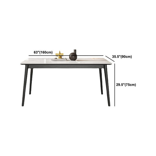 モダンなダイニングテーブルセット1/4/5/7 PCS長方形のダイニングテーブルウィングバックチェア付きセット