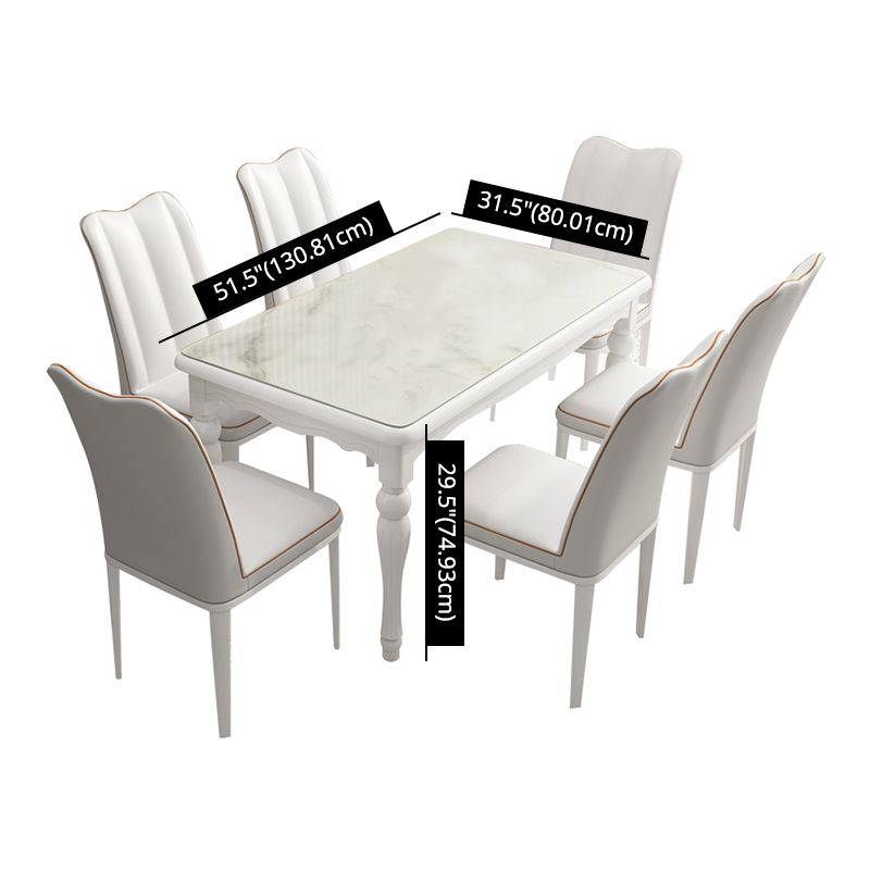 Traditional Solid Wood Top Dining Set with 4 White Solid Wood Legs for Dining Furniture Clearhalo 'Dining Room Sets' 'Dining Tables & Seating' 'dining_room_set' 'furn' 'furn_dining_room_set' 'Furniture' 'furniture_dining_room_set' 'Kitchen & Dining Furniture' 'kitchen&dining_furn' 'kitchen' 1200x1200_013b704d-5842-4e2c-a35a-50ae91ec589a