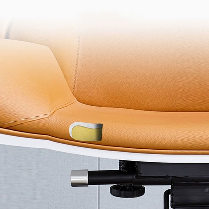 Ergonomische faux lederen bureau stoel thuiskantoor zwenkwarmeloze stoel
