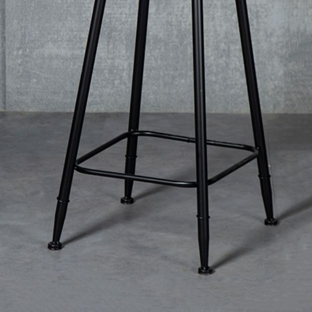 Industrial Armless Backrest Counter Stool Steel Cafe Bar Stool with Velvet Cushion Clearhalo 'Bar Furniture' 'Bar Stools' 'bar_stools' 'furn' 'furn_bar_stools' 'Furniture' 'furniture_bar_stools' 'Kitchen & Dining Furniture' 1200x1200_013d4fe2-e12b-468b-bb95-cb7443e00e4c