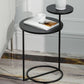 Non-storage Nightstand Modern Round Metal Night Table with Legs