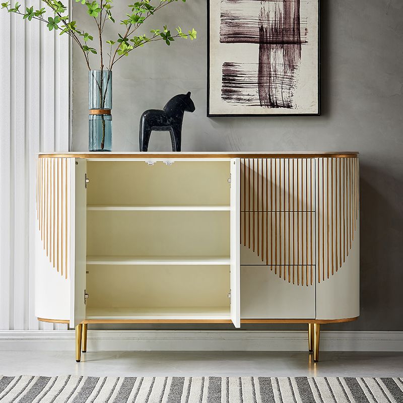 Estantería ajustable aparador blanco gabinete diseñada de madera credenza