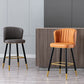 Modern Armless Backrest Counter Stool Iron Cashier Bar Stool with Leather Cushion Clearhalo 'Bar Furniture' 'Bar Stools' 'bar_stools' 'furn' 'furn_bar_stools' 'furniture_bar_stools' 'Kitchen & Dining Furniture' 'kitchen&dining_furn' 'kitchen' 'kitchen_furn' Furniture' 1200x1200_013e2153-6724-4a9d-8a12-be96eea658b7