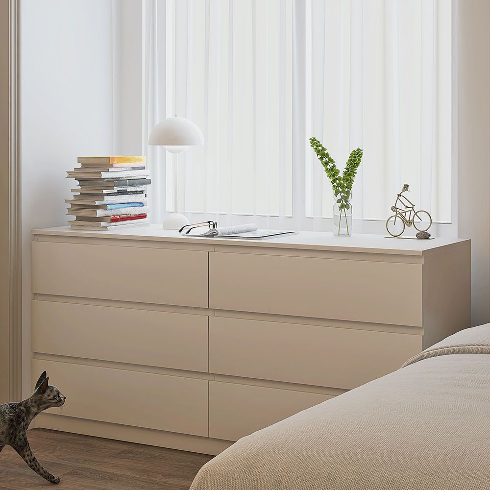 16" D White Wooden Dresser Modern Style Multi Drawers Storage Chest Clearhalo 'Bedroom Furniture' 'Dressers & Chests' 'dressers_chests' 'furn' 'furn_dressers_chests' 'Furniture' 1200x1200_013e95aa-fb88-4a53-9eee-b75cb80095a5