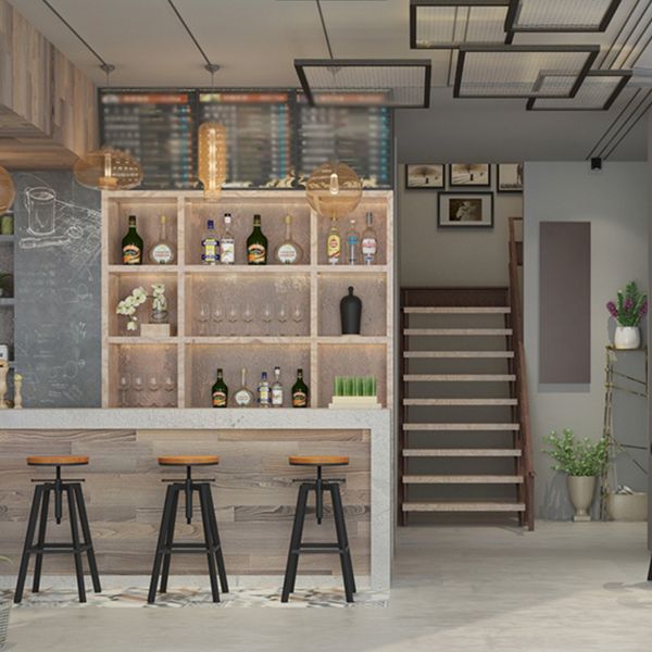 Sgabelli industriali di altezza senza braccio regolabile con base nera