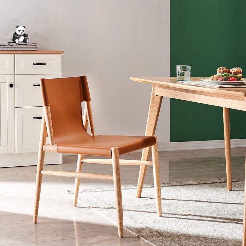 Dining Room Industrial Side Chair Faux Leather Parsons Chair Clearhalo 'Dining Chairs' 'Dining Tables & Seating' 'dining_chair' 'furn' 'furn_dining_chair' 'Furniture' 'Kitchen & Dining Furniture' 1200x1200_013ed92b-c676-4bc2-ba00-cf97fc61e64b