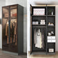 Mirrored Finish Cabinet with Glass Door Contemporary Interior Storage Cabinet