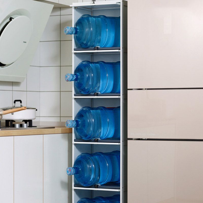 Server da pranzo in stile moderno White Wood Dining Server con porte acriliche