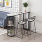 White Marble Bar Dining Table Glam Double Pedestal Bar Height Table Clearhalo 'Bar Furniture' 'Bar Tables' 'bar_tables' 'furn' 'furn_bar_tables' 'Furniture' 'Kitchen & Dining Furniture' 1200x1200_013fed32-2649-48a3-9512-ac1dedacf968