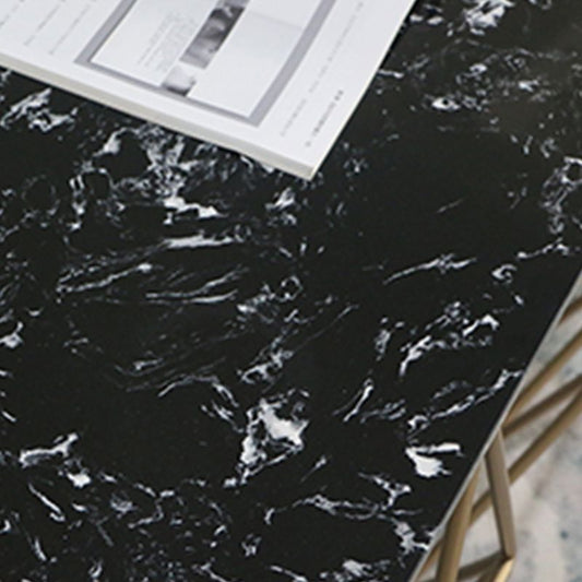 Tavolino glam con telaio di ferro e tavolo da cocktail in marmo