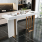 Glam Style Bistro Bar Table Faux Marble Bar Tafel voor woonkamer