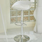Plastic Adjustable Height Bar Stool Modern PU Upholstered Stool with Footrest