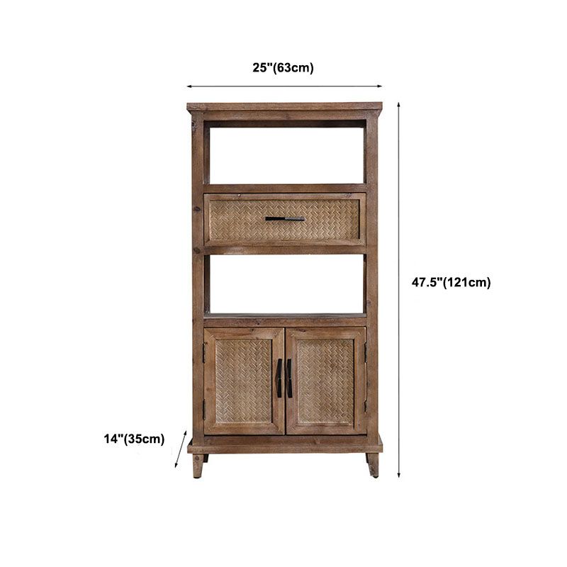 Cassa di stoccaggio tradizionale americano in difficoltà in legno.