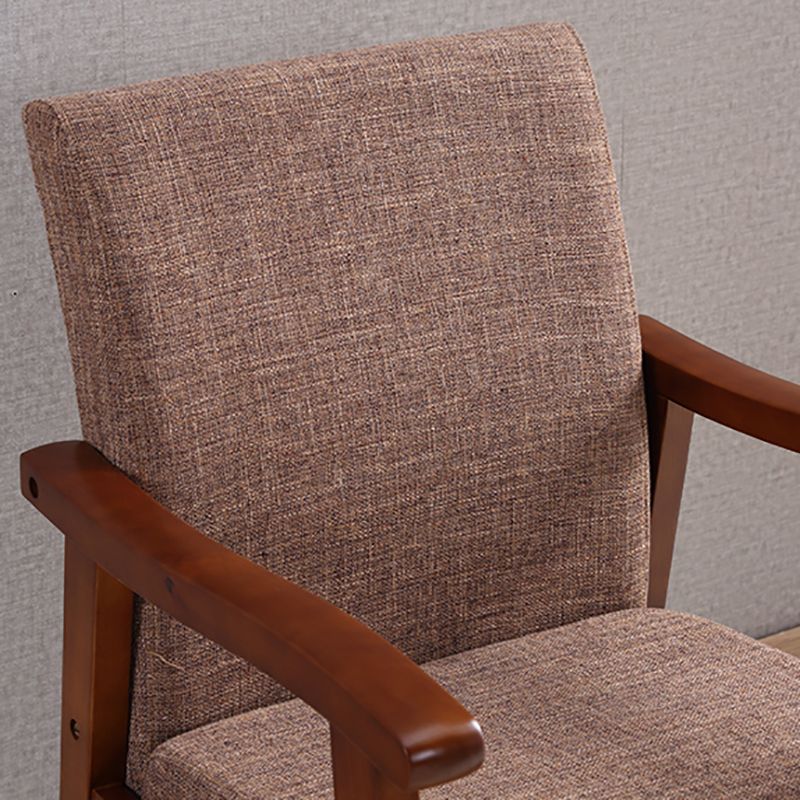 Mid-century Modern 21.25"Wide Linen Blend Fixed Back Square Arm Chair Clearhalo 'Accent Chairs' 'accent_chairs' 'Chairs & Seating' 'furn' 'furn_accent_chairs' 'Furniture' 'Living Room Furniture' 1200x1200_0145c075-87fc-4cb5-8bd3-685cc15636bf