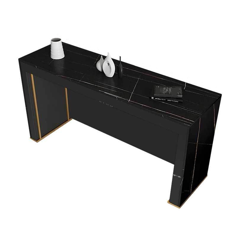 Ensemble de Table de Pub en pierre frittée de Style moderne 1/2/3 pièces, Table de comptoir fixe