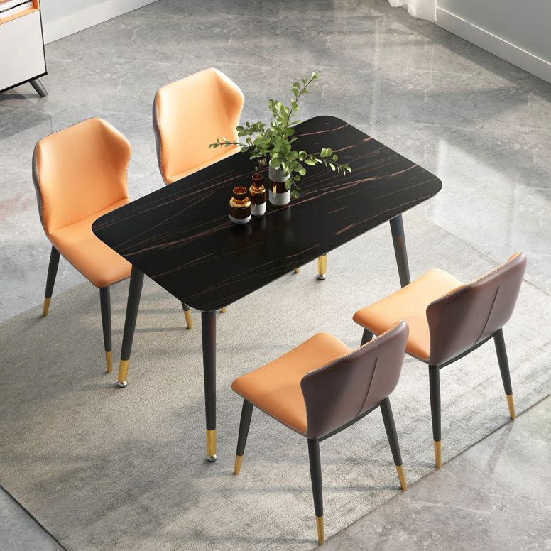 Minimalist Rectangle Shape Standard Dining Table Sintered Stone Dining Table for Kitchen Clearhalo ' dining_table' 'Dining Tables & Seating' 'Dining Tables' 'furn' 'furn_dining_table' 'Furniture' 'furniture_dining_table' 'Kitchen & Dining Furniture' 'kitchen&dining_furn' 'kitchen' 'kitchen_dining_table' 1200x1200_0146eb93-ae00-44bb-acf1-30d3eba82d35