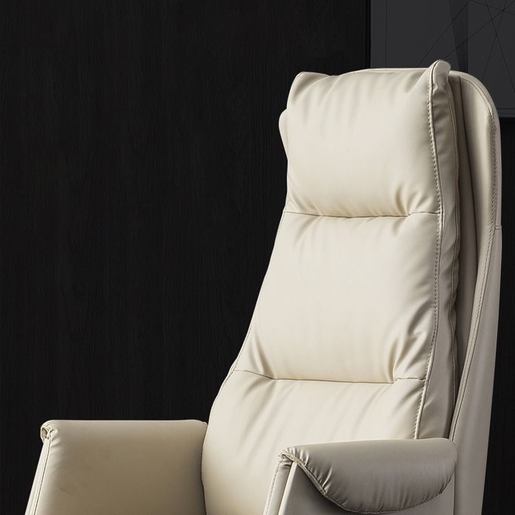 Chaise de bureau en cuir moderne bras tabac à bras rembourrés chaise pivotante de hauteur de siège avec roues