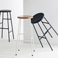 Modern Solid Wood Counter-height Stool Footrest Coffee Shop Round Bar Stools