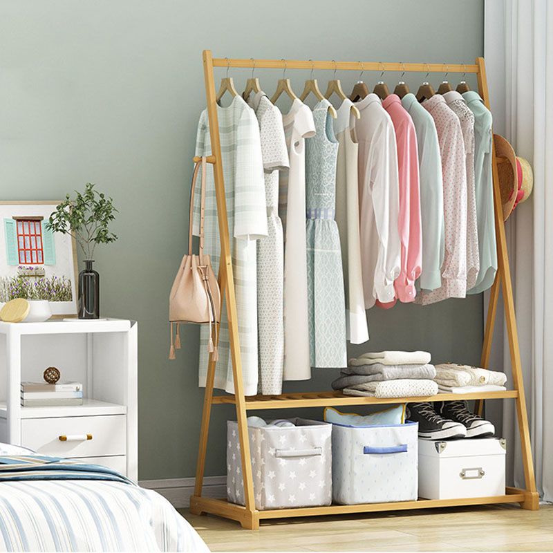 Appuntamento per abiti moderni in legno massiccio di cappotto indipendente con ripiani di stoccaggio