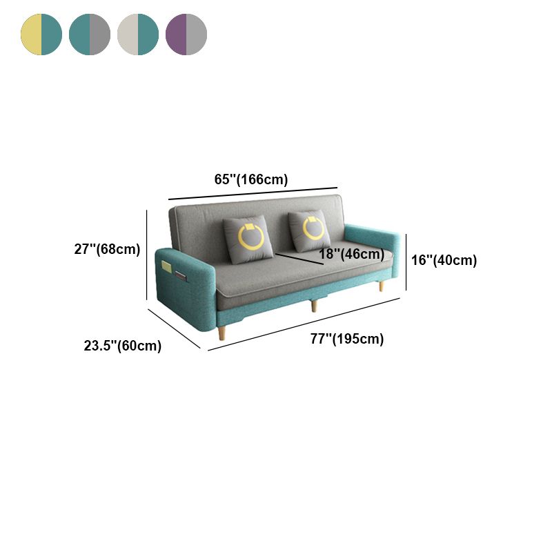 Linen Tight Back Contemporary Square Arm Sofa Bed with Storage Clearhalo 'furn' 'furn_sofas' 'Furniture' 'furniture_sofas' 'Living Room Furniture' 'Sofa' 'sofas' 1200x1200_014feb51-801d-447b-a953-d6fe061c4aba