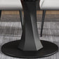 Modern Pedestal Dining Table Stone Top Dining Table with Leaf Extension Clearhalo 'Dining Tables & Seating' 'Dining Tables' 'dining_table' 'furn' 'furn_dining_table' 'Furniture' 'Kitchen & Dining Furniture' 1200x1200_0151050d-5ead-4536-85ce-af96c5db23e3