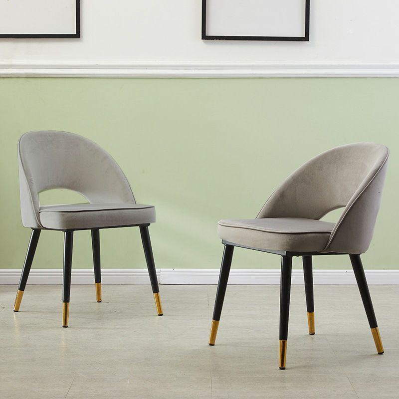 Modern Home Open Back Side Chair Matte Finish Fabric Dining Chair Clearhalo ' kitchen&dining_furn' 'Dining Chairs' 'Dining Tables & Seating' 'dining_chair' 'Furniture' 'furniture_dining_chair' 'Kitchen & Dining Furniture' 'kitchen' 1200x1200_01538f20-beb9-4747-8e0d-995793627315