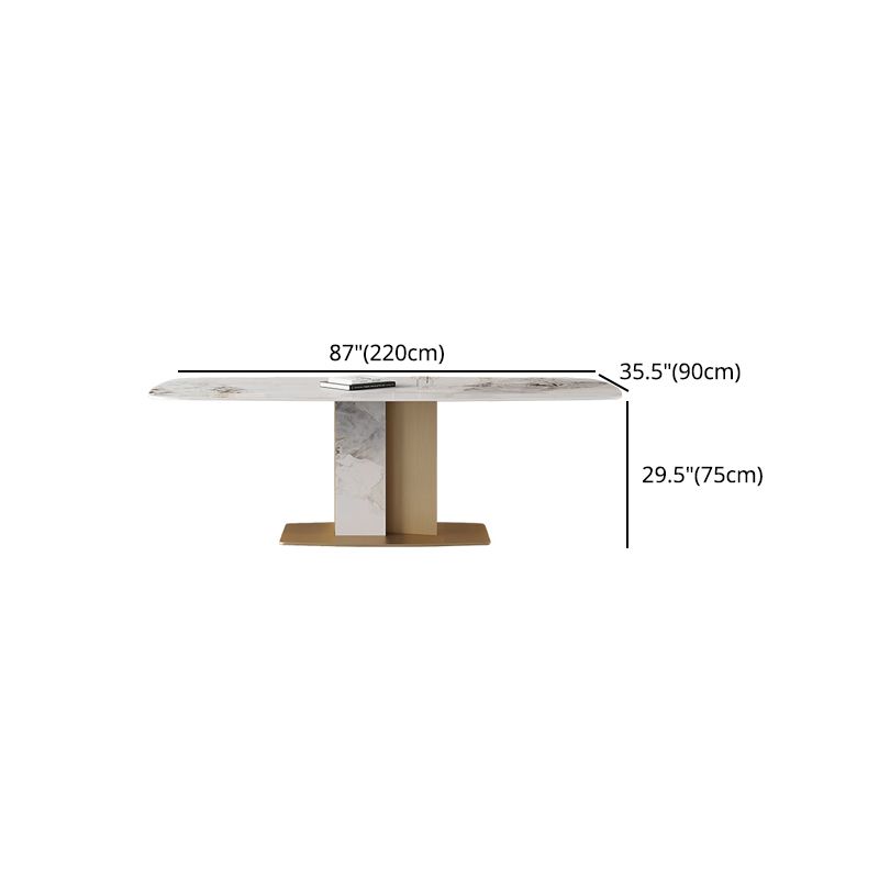 White and Gold Dining Collection Traditional Luxury Dining Pedestal Casual Table Clearhalo 'Dining Tables & Seating' 'Dining Tables' 'dining_table' 'furn' 'furn_dining_table' 'Furniture' 'Kitchen & Dining Furniture' 1200x1200_0154333d-7956-464b-aaff-caebd4ef7823