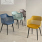 Plastic Arm Chair Modern Style Open Back Chair for Dining Room