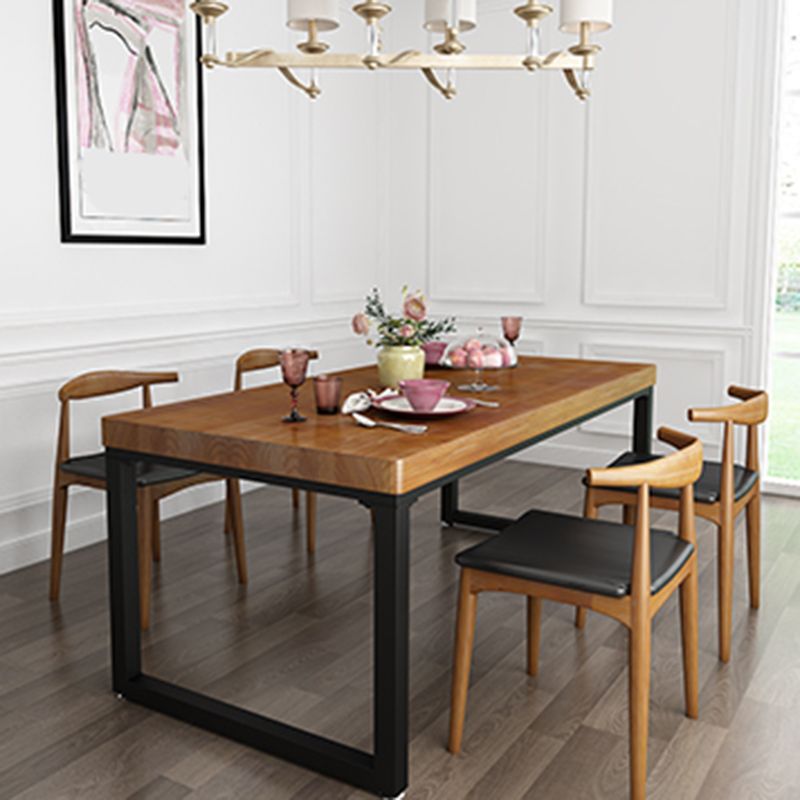 Rectangle Double Pedestal Dining Table Modern Wood Table for Home Clearhalo 'Dining Tables & Seating' 'Dining Tables' 'dining_table' 'furn' 'furn_dining_table' 'Furniture' 'Kitchen & Dining Furniture' 1200x1200_0154abaa-3383-4344-a441-b370e762613e