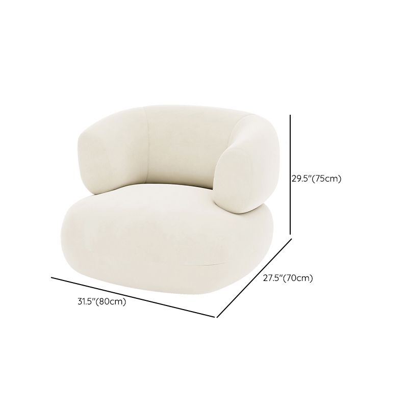 White Contemporary Seating Tuxedo Arm Sofa Sewn Pillow Back for Living Room