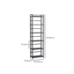 Contemporary Metal Bookshelf Black Etagere Shelf Bookcase for Study Room