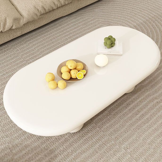 Modern 4 Legs Cocktail Table Oval Engineered Wood Coffee Table - White Clearhalo 'Coffee & Accent Tables' 'Coffee Tables' 'coffee_tables' 'furn' 'furn_coffee_tables' 'Furniture' 'Living Room Furniture' 1200x1200_01562daa-6d78-434f-9abe-c2e0915d746d