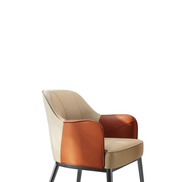 Sedia a braccio in stile industriale sedia da pranzo in vetro per camera da letto