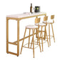 Glam Bar Table Set 1/4 Pieces Rectangle Wood Counter Table with High Stools Clearhalo 'Bar Furniture' 'furn' 'furn_home_bar_bar_sets' 'Furniture' 'Home Bars & Bar Sets' 'home_bar_bar_sets' 'Kitchen & Dining Furniture' 1200x1200_01581e9f-8190-4f37-9733-e83388f6b6fb