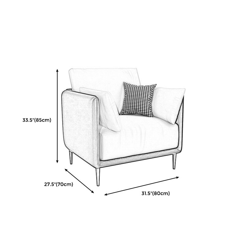 27.55" W Genuine Leather Modern Square Arm Sofa for Restaurant Clearhalo 'furn' 'furn_sofas' 'Furniture' 'furniture_sofas' 'kitchen' 'kitchen_sofas' 'Living Room Furniture' 'Sofa' 'sofas' 1200x1200_01582d86-dd62-441b-84bc-511e4d8506b8