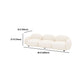 Square Arm Wool Sofa Modern Style 1/2/3-Seater Sofa in White