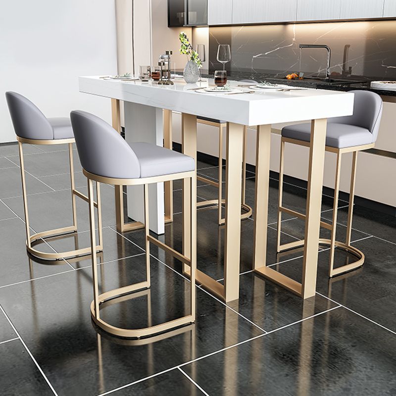 Mesa de comedor de acento de mármol contemporáneo