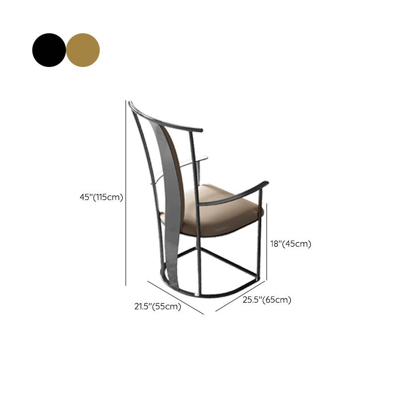 Polsterer Armstuhl Glamstil Metall Esszimmer für Esszimmer