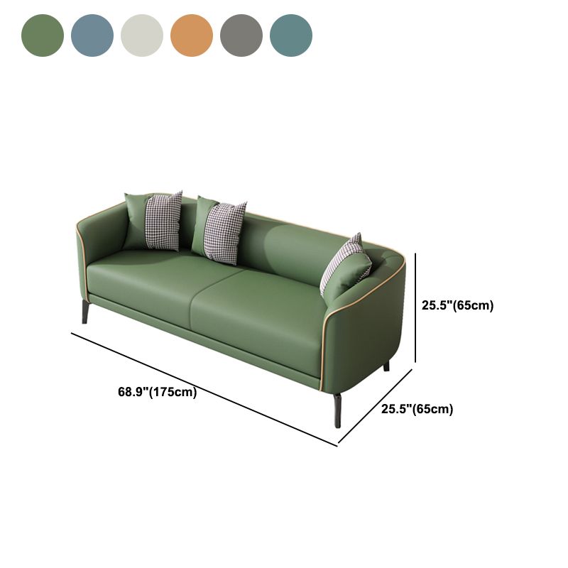 Sofá de brazo de esmoquin de cuero moderno de 25.6 "H para sala de estar para sala de estar