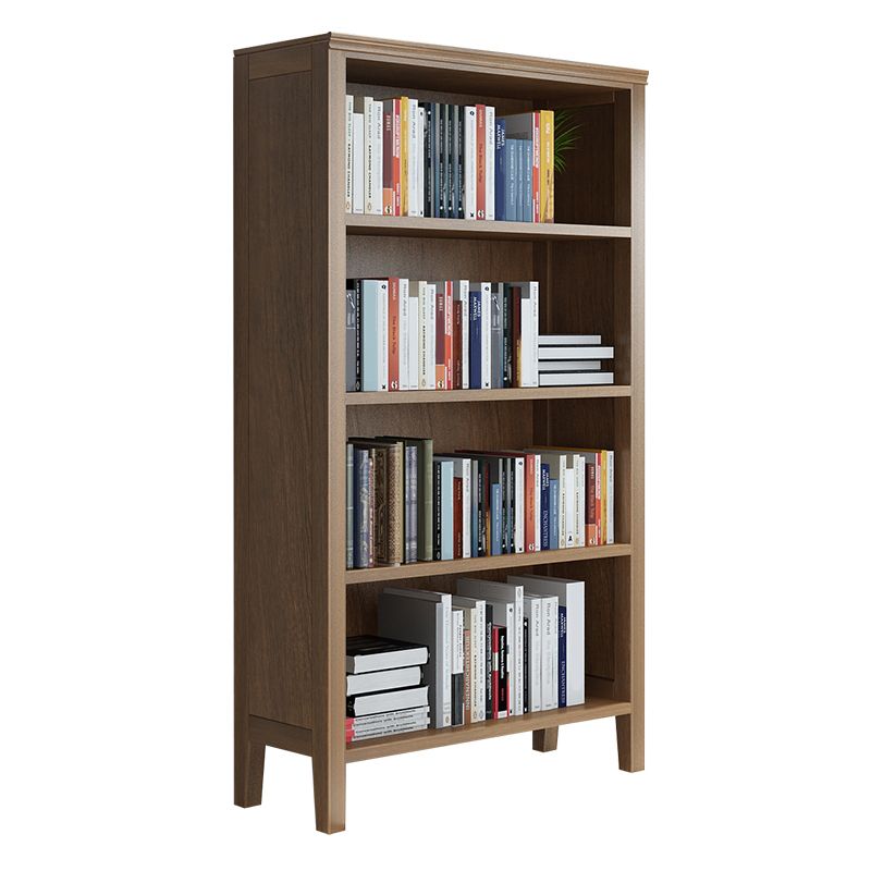 Standard Solid Wood Bookshelf Scandinavian Closed Back Bookcase