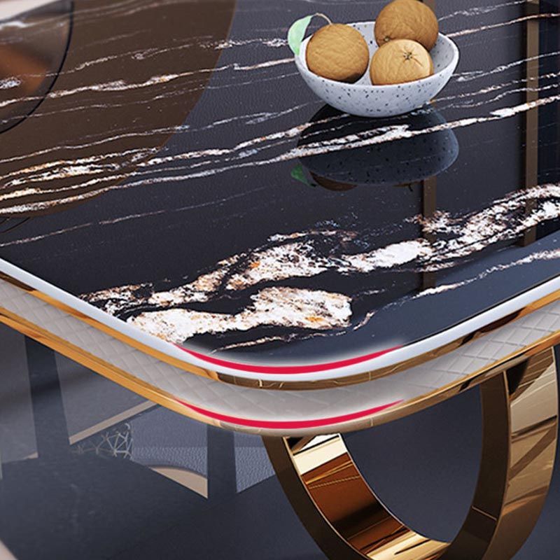 1/4/5/6 Pièces Ensemble de restauration Rectangle Rectangle Table à manger en pierre fritté