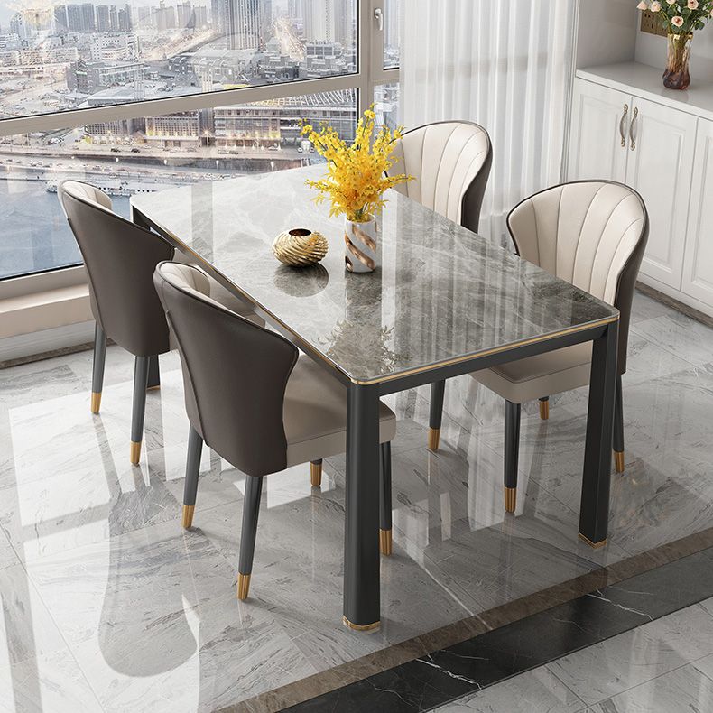 Oak Solid Wood Legs Dining Table Mid-Century Rectangle Dining Table Clearhalo 'Dining Tables & Seating' 'Dining Tables' 'dining_table' 'furn' 'furn_dining_table' 'Furniture' 'Kitchen & Dining Furniture' 1200x1200_015ed047-4fac-4faf-80b3-2d7b639b5a25