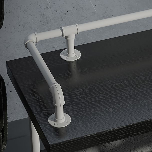 Industrial Black Wood Pub Table with Rectangle Table Top Trestle Table - 42" H Clearhalo 'Bar Furniture' 'Bar Tables' 'bar_tables' 'furn' 'furn_bar_tables' 'Furniture' 'furniture_bar_tables' 'Kitchen & Dining Furniture' 1200x1200_01603f59-c2ff-40c8-bbcb-ba59d9abe573