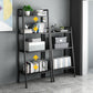 Contemporary Ladder Bookshelf Metal Open Back Bookcase for Home Office