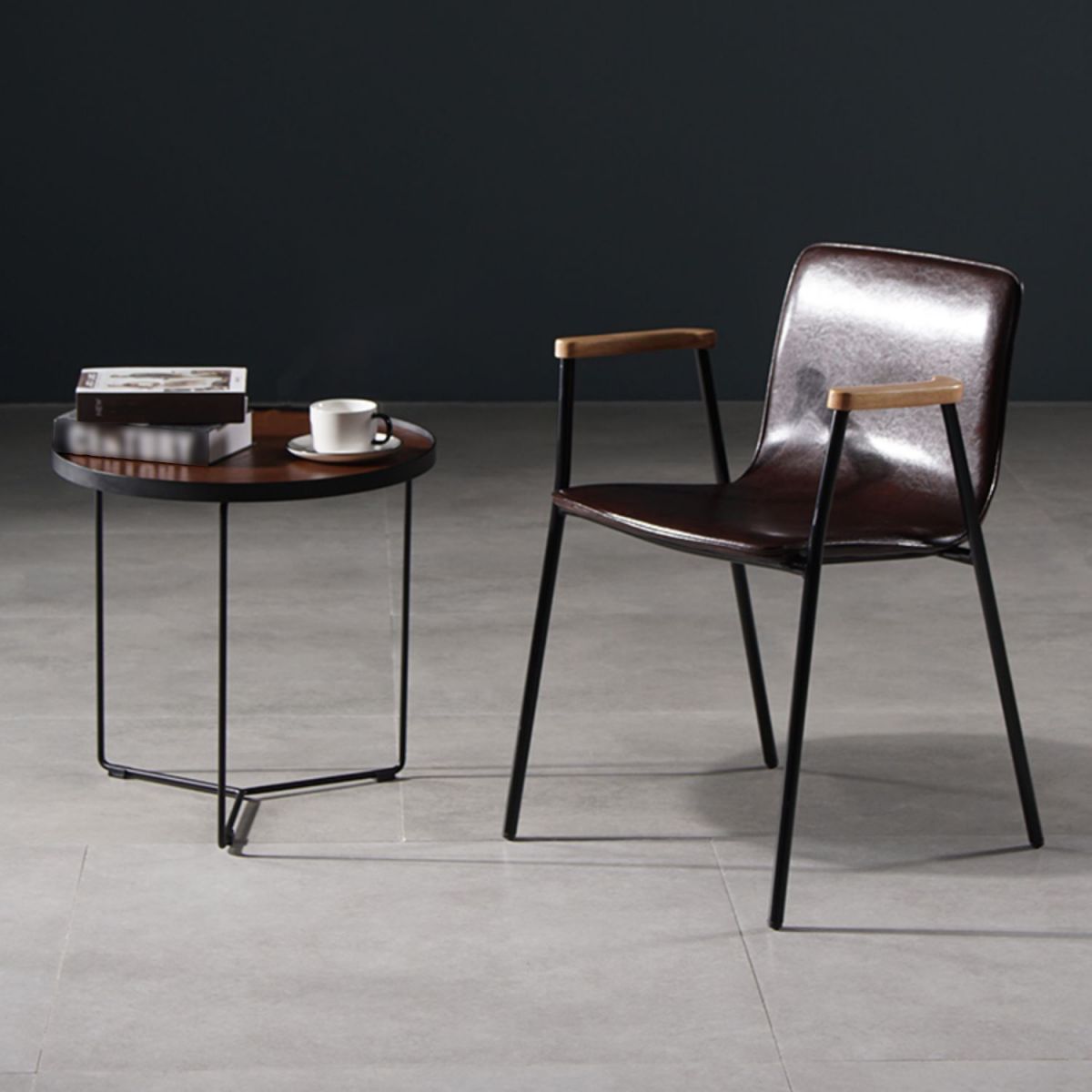 Industrial Style Dining Chairs Kitchen Arm Side Chairs with Metal Legs Clearhalo ' kitchen&dining_furn' 'Dining Chairs' 'Dining Tables & Seating' 'dining_chair' 'furn' 'furn_dining_chair' 'Furniture' 'furniture_dining_chair' 'Kitchen & Dining Furniture' 'kitchen' 1200x1200_0161dea4-6387-4ee3-9b8b-d4b507c7243b