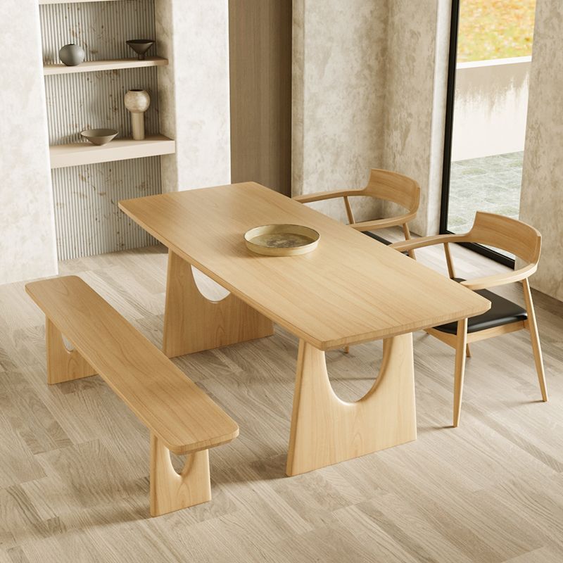 Modern 1/2/4/5 Pieces Rectangle Dining Set Solid Wood Dining Table with Chairs Clearhalo 'Dining Room Sets' 'Dining Tables & Seating' 'dining_room_set' 'furn' 'furn_dining_room_set' 'Furniture' 'furniture_dining_room_set' 'Kitchen & Dining Furniture' 'kitchen&dining_furn' 'kitchen' 1200x1200_01620c42-8902-4978-b5fd-8fd4ff1b3215