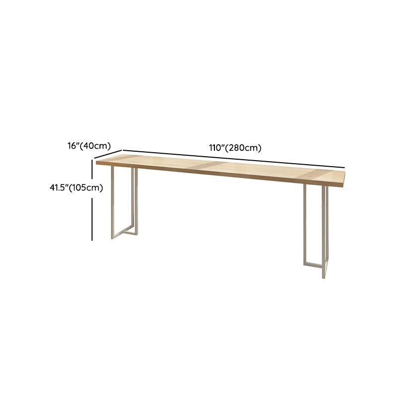 Modern Bistro Bar Table Rectangle Wood Double Pedestal Bar Table Clearhalo 'Bar Furniture' 'Bar Tables' 'bar_tables' 'furn' 'furn_bar_tables' 'Furniture' 'Kitchen & Dining Furniture' 1200x1200_01621917-d2d0-442c-a57b-0eddc4478171