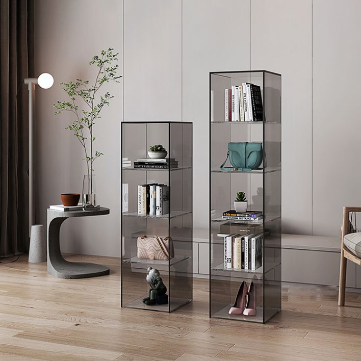Closed Back Storage Bookshelf Scandinavian Standard Acrylic Bookcase Clearhalo 'Bookcases' 'furn' 'furn_bookcases' 'Furniture' 'Office Furniture' 1200x1200_016279e6-604f-4453-ad97-183db8fb64ee