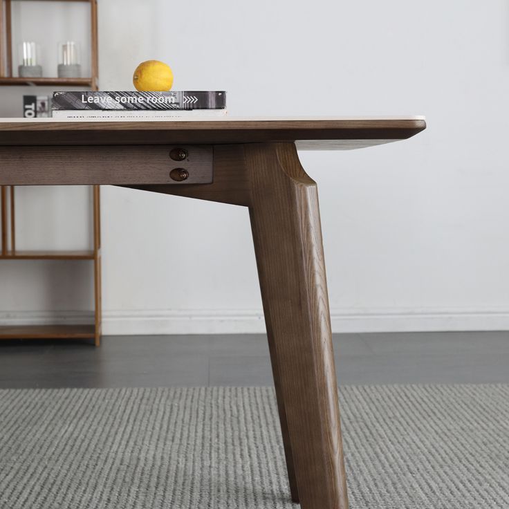 Mid-Century White Standard Dining Table Sintered Stone Rectangle Dining Table for Kitchen Clearhalo ' dining_table' 'Dining Tables & Seating' 'Dining Tables' 'furn' 'furn_dining_table' 'Furniture' 'furniture_dining_table' 'Kitchen & Dining Furniture' 'kitchen&dining_furn' 'kitchen' 'kitchen_dining_table' 1200x1200_01629ee0-3e94-40f1-b518-1d795c6ab738